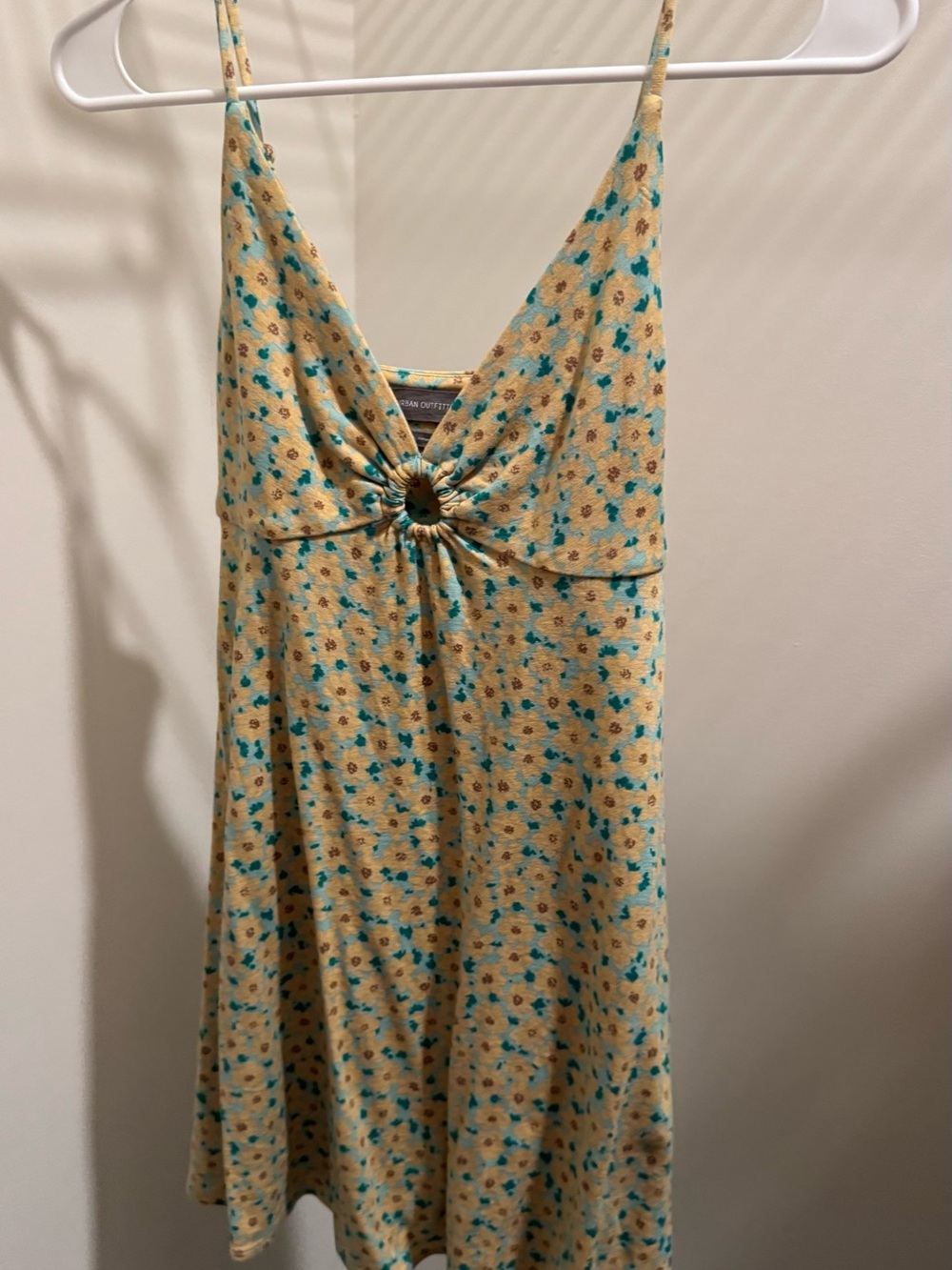Urban Outfitters- Floral mini dress with keyhole on chest